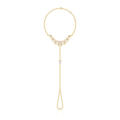 Pleated Vera Diamond Hand Chain