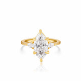 Nara Engagement Ring - Marquise & Pear Trilogy Ring