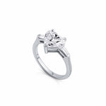 The Serena Ring – Heart & Baguette Trilogy Ring 2