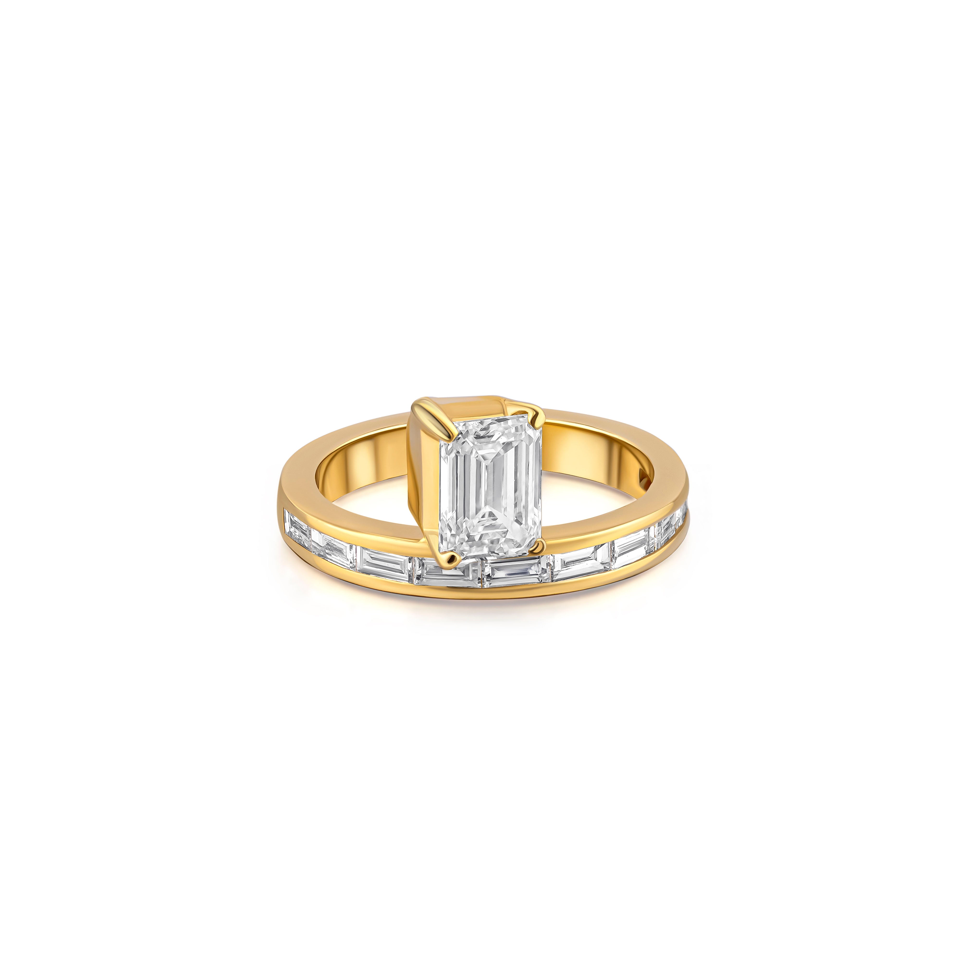 Lumine Baguette Diamond Engagement Ring