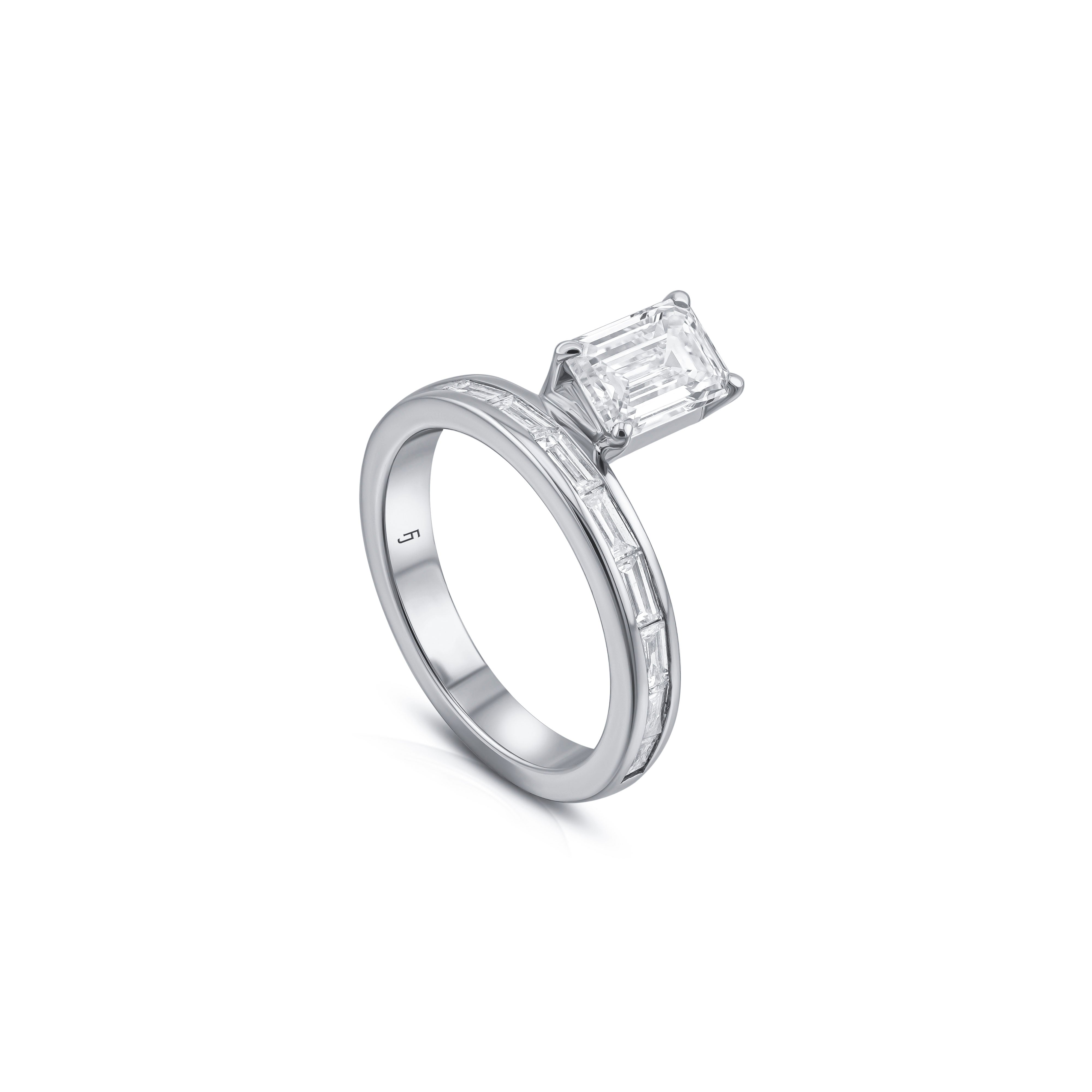 Lumine Baguette Diamond Engagement Ring