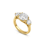 Tria Engagement Ring - Round Brilliant Three Stone Ring