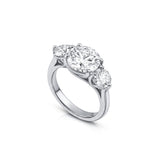 Tria Engagement Ring - Round Brilliant Three Stone Ring