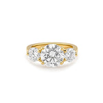 Tria Engagement Ring - Round Brilliant Three Stone Ring