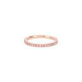 Skinny Diamond Eternity Ring with Pink Diamonds in Rose Gold