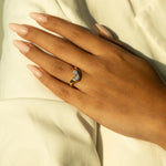 Sora Half Moon Diamond Ring