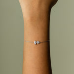 Toi et Moi Bezel Diamond Bracelet – Heart & Marquise