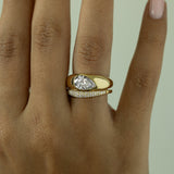 Zia Dome Pear Engagement Ring Set
