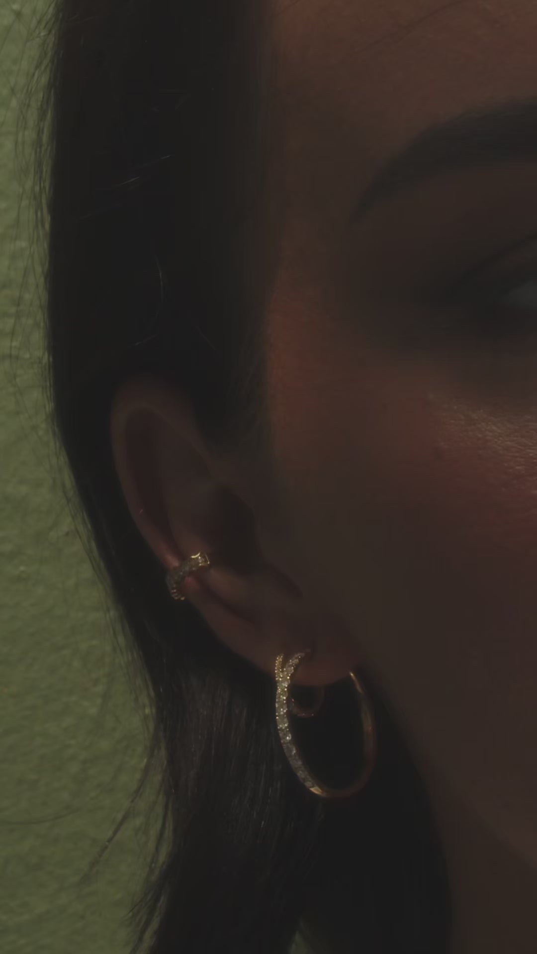 Ayla Diamond Pavé Hoops