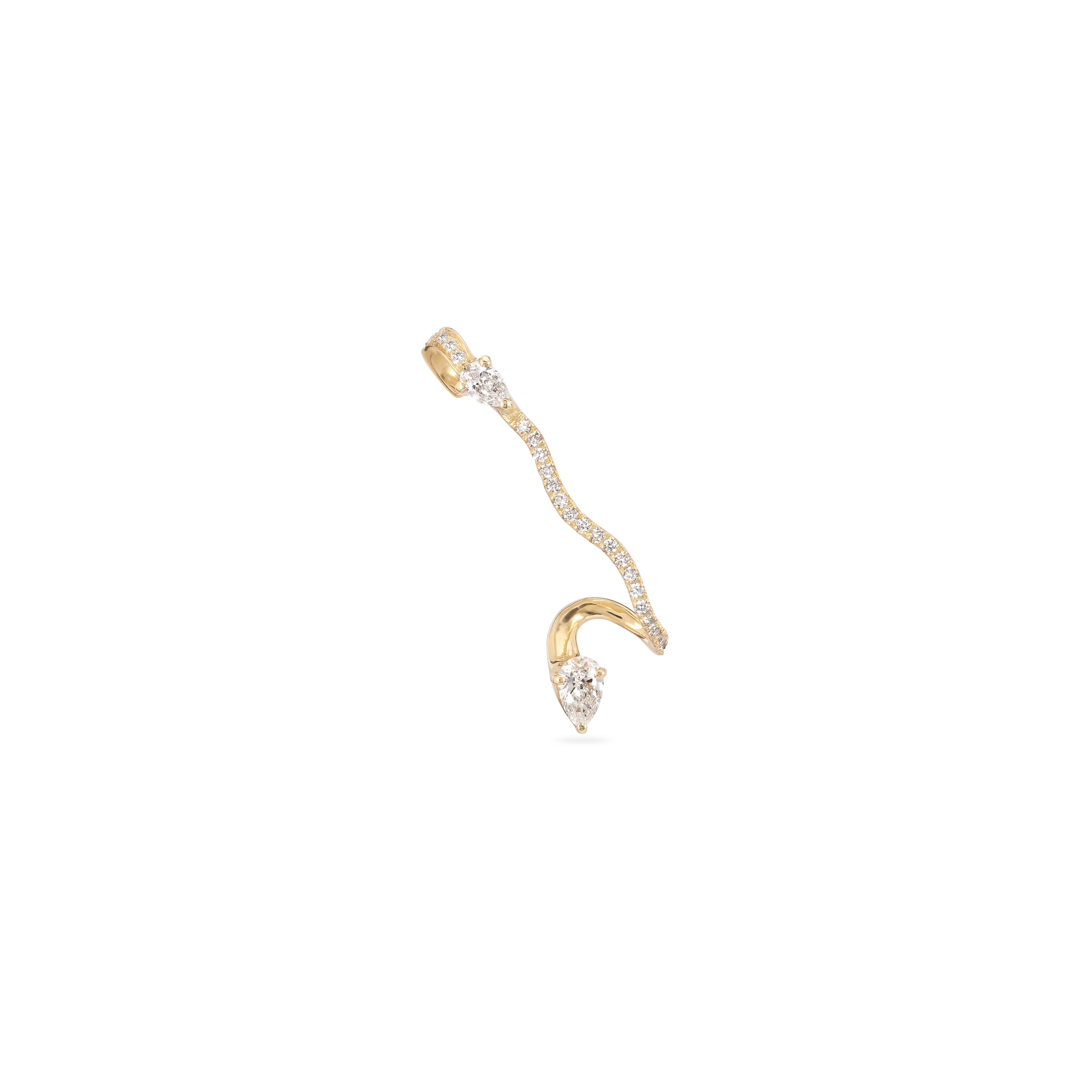 Diamond Dune Ear Climber (Single) – FYNE Jewellery