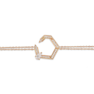 Hexad Diamond Bracelet in Rose Gold