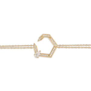 Hexad Diamond Bracelet in Yellow Gold
