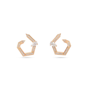 Hexad Diamond Earrings in Rose Gold