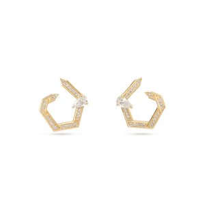 Hexad Diamond Earrings in Yellow Gold