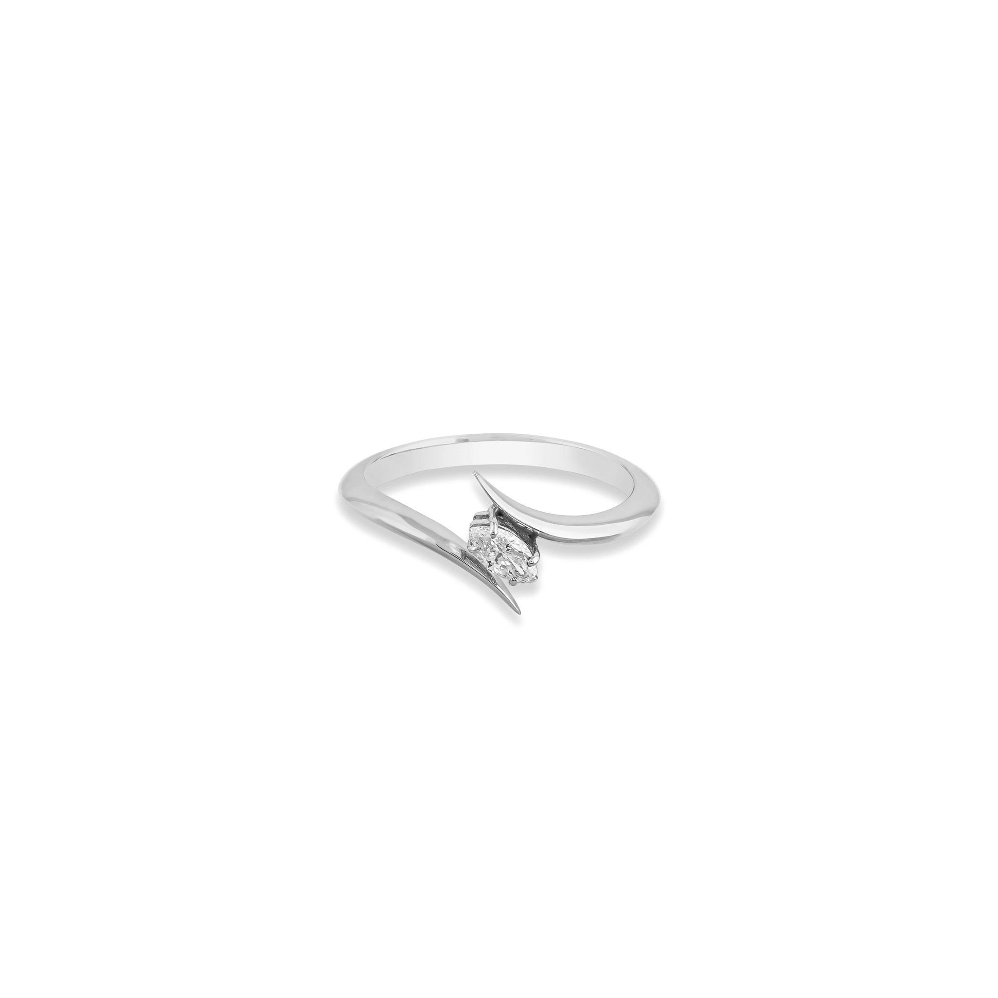 Ivy Marquise Diamond Ring in White Gold