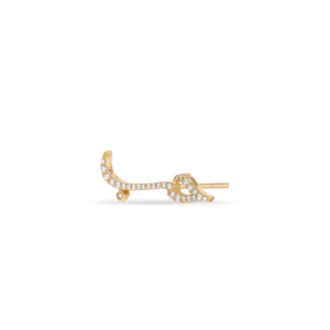 Love Hob Earring Stud in Yellow Gold