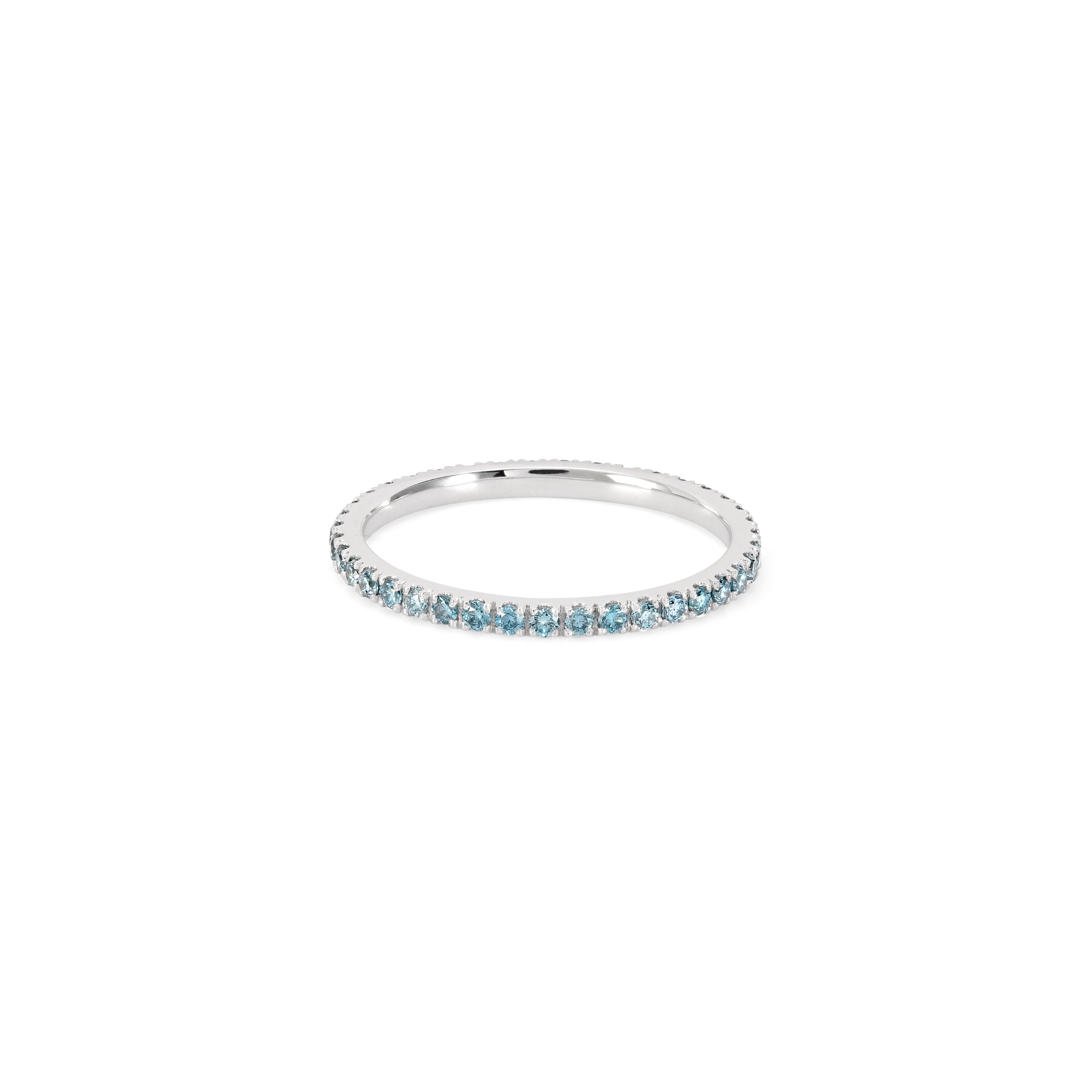 Skinny Micro set White Gold & Diamond Half Eternity Ring – Fetheray
