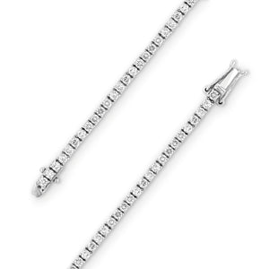 Tennis Bracelet in White Gold with Clasp